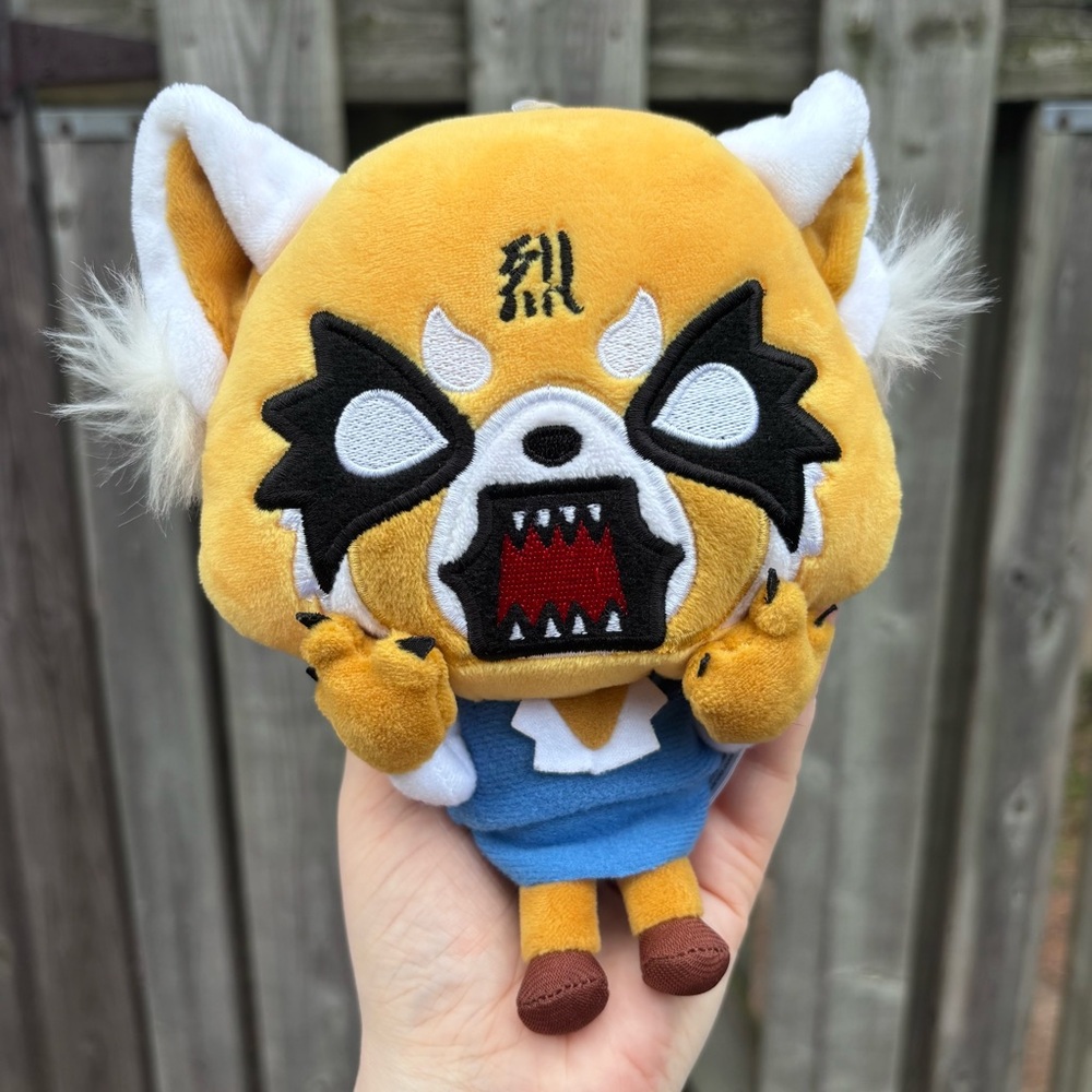 Sanrio Aggretsuko Rage Face 7” Cute Anime Plush Toy 2019 Stuffed Animal